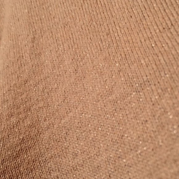 Lane Bryant Sz 28W Tan/Gold Shimmer Cardigan - Picture 2 of 6